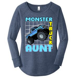 Monster Truck Aunt Monster Truck Family Fans Meaningful Gift Women's Perfect Tri Tunic Long Sleeve Shirt