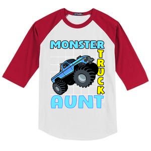 Monster Truck Aunt Monster Truck Family Fans Meaningful Gift Kids Colorblock Raglan Jersey