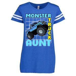 Monster Truck Aunt Monster Truck Family Fans Meaningful Gift Enza Ladies Jersey Football T-Shirt