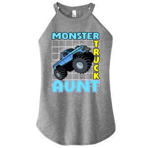 Monster Truck Aunt Monster Truck Family Fans Meaningful Gift Women's Perfect Tri Rocker Tank