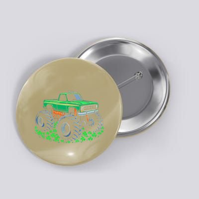 Monster Trucks And Shamrocks For St. PatrickS Day Fun Button
