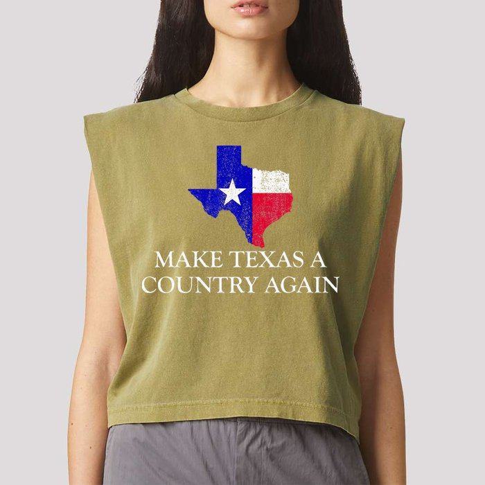 Make Texas A Country Again Texas Secede Texas Exit Texit Garment-Dyed Women's Muscle Tee