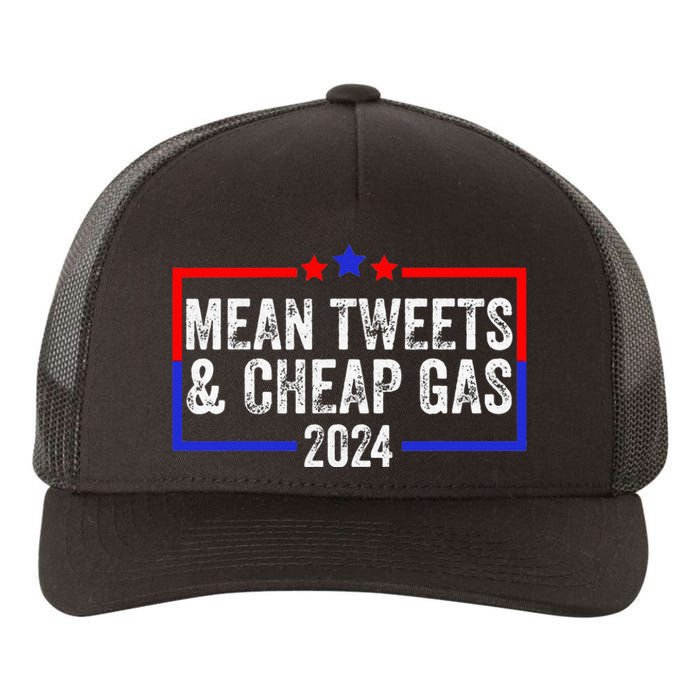 Mean Tweets And Cheap Gas Funny 2024 Pro Trump Yupoong Adult 5-Panel Trucker Hat