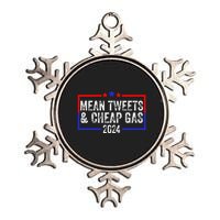 Mean Tweets And Cheap Gas Funny 2024 Pro Trump Metallic Star Ornament