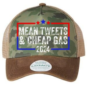 Mean Tweets And Cheap Gas Funny 2024 Pro Trump Legacy Tie Dye Trucker Hat