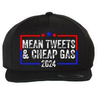 Mean Tweets And Cheap Gas Funny 2024 Pro Trump Wool Snapback Cap