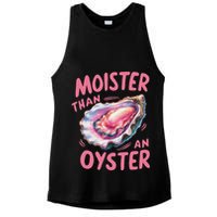 Moister Than An Oyster Inappropriate Shellfish Funny Raunchy Ladies PosiCharge Tri-Blend Wicking Tank