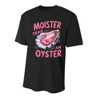 Moister Than An Oyster Inappropriate Shellfish Funny Raunchy Youth Performance Sprint T-Shirt