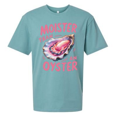 Moister Than An Oyster Inappropriate Shellfish Funny Raunchy Sueded Cloud Jersey T-Shirt