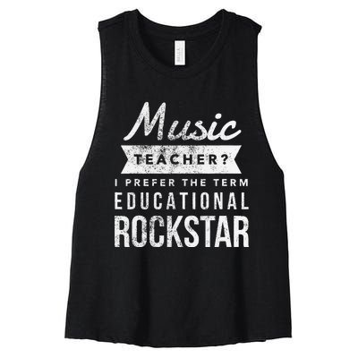 Music Teacher Appreciation Gifts Women's Racerback Cropped Tank