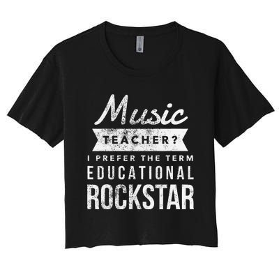 Music Teacher Appreciation Gifts Women's Crop Top Tee