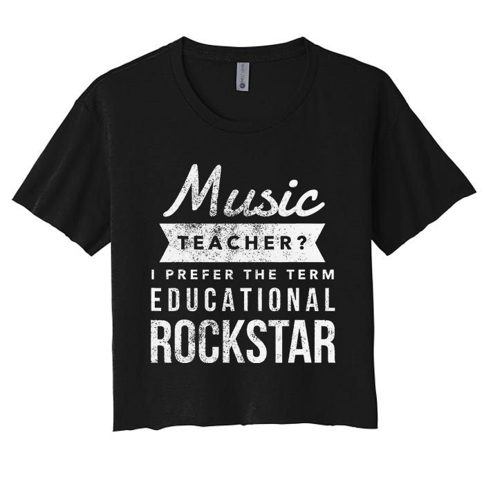 Music Teacher Appreciation Gifts Women's Crop Top Tee