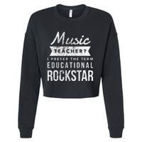 Music Teacher Appreciation Gifts Cropped Pullover Crew