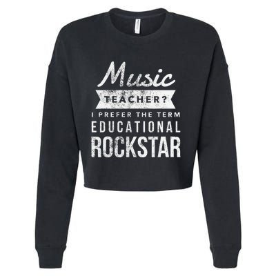 Music Teacher Appreciation Gifts Cropped Pullover Crew