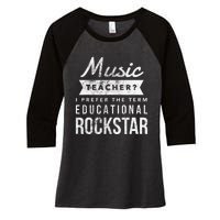 Music Teacher Appreciation Gifts Women's Tri-Blend 3/4-Sleeve Raglan Shirt