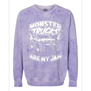 Monster Truck Are My Jam For Monster Truck Lovers Colorblast Crewneck Sweatshirt