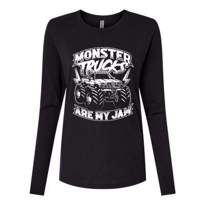 Monster Truck Are My Jam For Monster Truck Lovers Womens Cotton Relaxed Long Sleeve T-Shirt