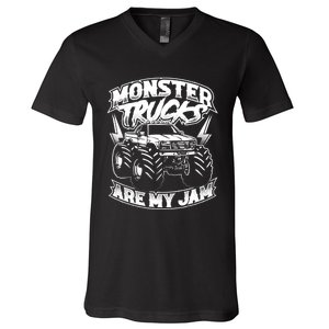 Monster Truck Are My Jam For Monster Truck Lovers V-Neck T-Shirt