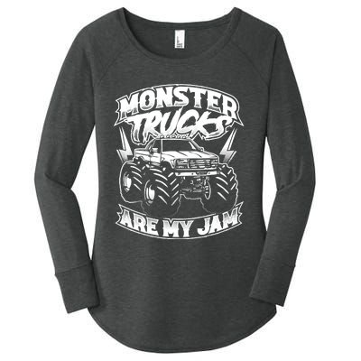 Monster Truck Are My Jam For Monster Truck Lovers Women's Perfect Tri Tunic Long Sleeve Shirt