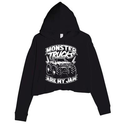 Monster Truck Are My Jam For Monster Truck Lovers Crop Fleece Hoodie