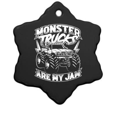 Monster Truck Are My Jam For Monster Truck Lovers Ceramic Star Ornament