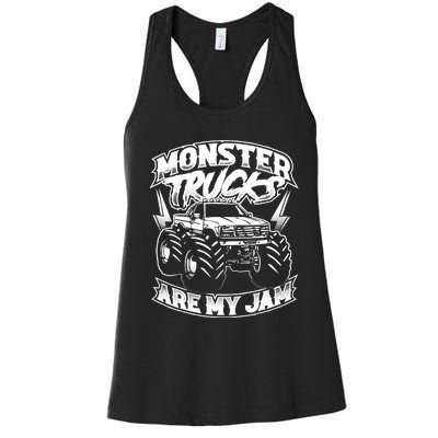 Monster Truck Are My Jam For Monster Truck Lovers Women's Racerback Tank