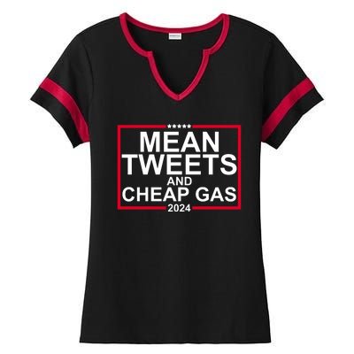 Mean Tweets And Cheap Gas 2024 Ladies Halftime Notch Neck Tee