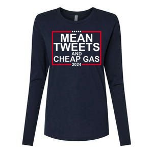 Mean Tweets And Cheap Gas 2024 Womens Cotton Relaxed Long Sleeve T-Shirt