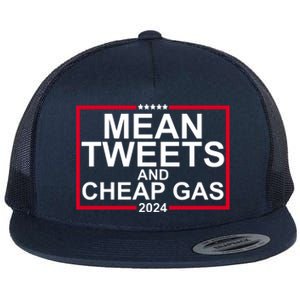 Mean Tweets And Cheap Gas 2024 Flat Bill Trucker Hat