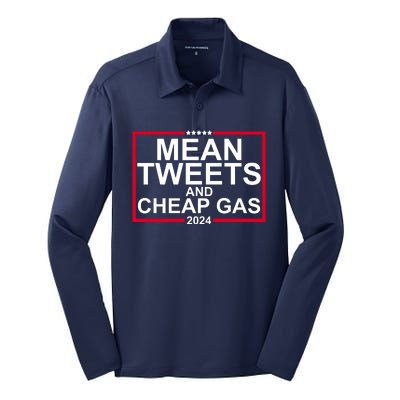 Mean Tweets And Cheap Gas 2024 Silk Touch Performance Long Sleeve Polo