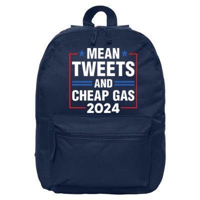 Mean Tweets And Cheap Gas Prices Meme 2024 Pro Trump Fan 16 in Basic Backpack