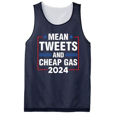 Mean Tweets And Cheap Gas Prices Meme 2024 Pro Trump Fan Mesh Reversible Basketball Jersey Tank