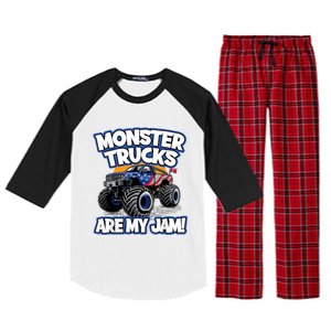 Monster Trucks Are My Jam Raglan Sleeve Pajama Set