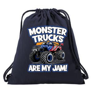 Monster Trucks Are My Jam Drawstring Bag