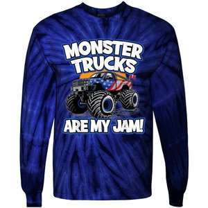 Monster Trucks Are My Jam Tie-Dye Long Sleeve Shirt