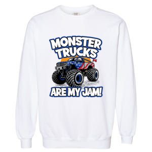 Monster Trucks Are My Jam Garment-Dyed Sweatshirt