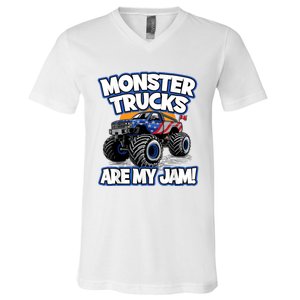 Monster Trucks Are My Jam V-Neck T-Shirt