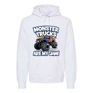 Monster Trucks Are My Jam Premium Hoodie