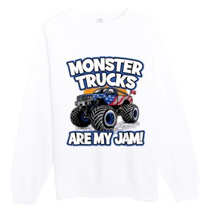 Monster Trucks Are My Jam Premium Crewneck Sweatshirt