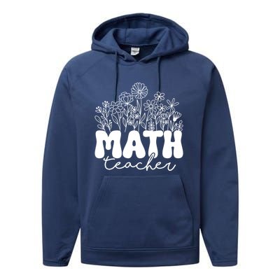 Math Teacher Algebra Instructor Geometry Pi Day Mathematics Great Gift Performance Fleece Hoodie