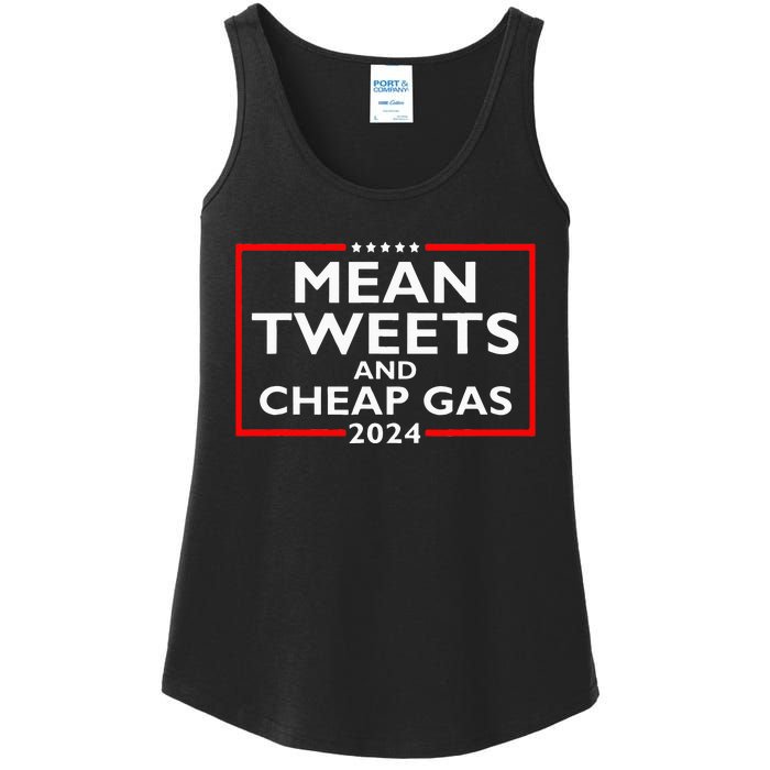 Mean Tweets And Cheap Gas Funny 2024 ProTrump Election Ladies Essential Tank