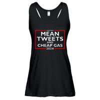 Mean Tweets And Cheap Gas Funny 2024 ProTrump Election Ladies Essential Flowy Tank