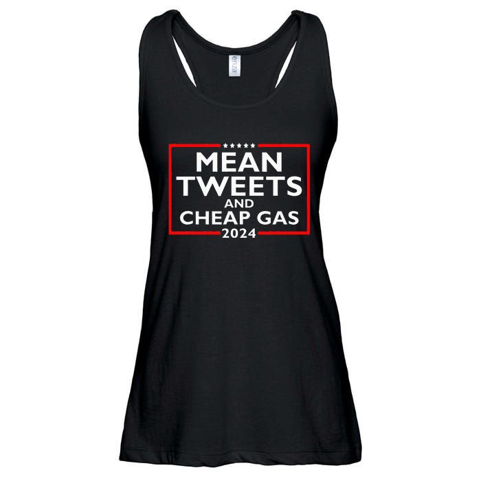 Mean Tweets And Cheap Gas Funny 2024 ProTrump Election Ladies Essential Flowy Tank