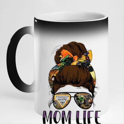 Monster Truck Are My Jam For Monster Truck Lovers Momlife 11oz Black Color Changing Mug