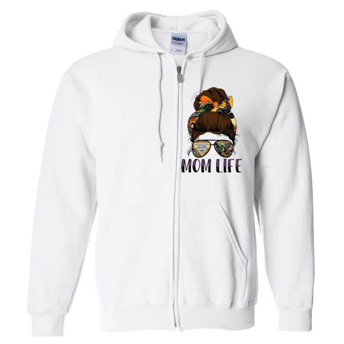 Monster Truck Are My Jam For Monster Truck Lovers Momlife Full Zip Hoodie