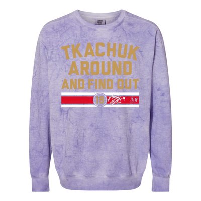 Matthew Tkachuk Around And Find Out Florida Colorblast Crewneck Sweatshirt