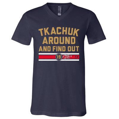 Matthew Tkachuk Around And Find Out Florida V-Neck T-Shirt