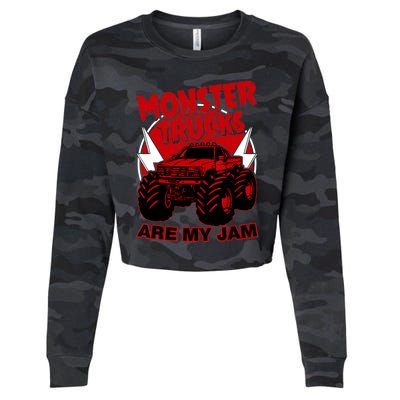 Monster Truck Are My Jam For Funny Monster Truck Lovers Cropped Pullover Crew