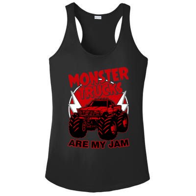 Monster Truck Are My Jam For Funny Monster Truck Lovers Ladies PosiCharge Competitor Racerback Tank