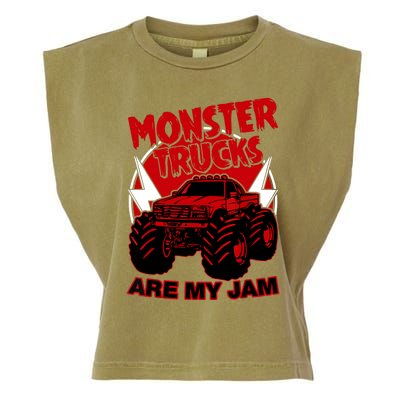 Monster Truck Are My Jam For Funny Monster Truck Lovers Garment-Dyed Women's Muscle Tee